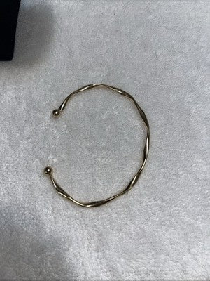 NEW Gold Bangle Bracelet Twisted Quality Fashion Jewelry Valentines Anniversary