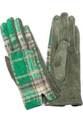 Top It Off Womenâs Winter Gloves â Oprahâs Favorite Things Green Plaid Text Tech