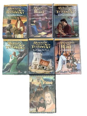 DVD LOT Nest Animated Stories From The Bible New Testament DVDs + 1 Music Video