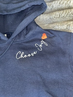 Choose Joy Hoodie SMALL Pullover Sweater Inspirational Kindness motivational