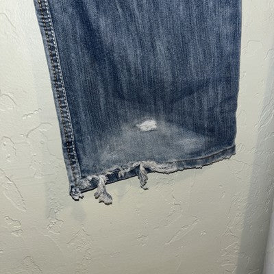 Vintage BLK Jeans 38x32 Blue Denim Distressed Faded Y2K Grunge 90s Style Teen