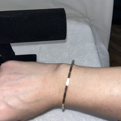 NEW Gold Bangle Bracelet Texture Quality Fashion Jewelry Valentines Anniversary
