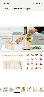 NEW Replacement Blades For Rotary Cheese Grater Vegetable Shredder Food Slicer