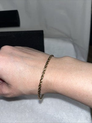 NEW Gold Bangle Bracelet Twisted Quality Fashion Jewelry Valentines Anniversary