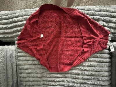 NEW Pretty Persuasions Sweater Wrap Poncho Jacket Stylish HBM442 RD Top Maroon