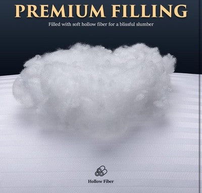 FAPO Pillow Inserts Set Of 2 White Luxury Fiber Filled Hypoallergenic Bed Queen