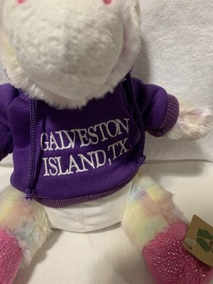 The Petting Zoo Plush Unicorn Galveston Texas Removable Hoodie Purple Plushie