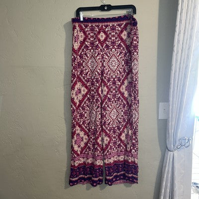 SHEIN Curve Plus Size Pants 3x Wide Legs Flowy Pink Magnet Purple Lightweight