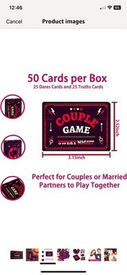 COUPLE CARD GAME: Couple Game 18+ Adult Question Valentines Day Date Night Fun