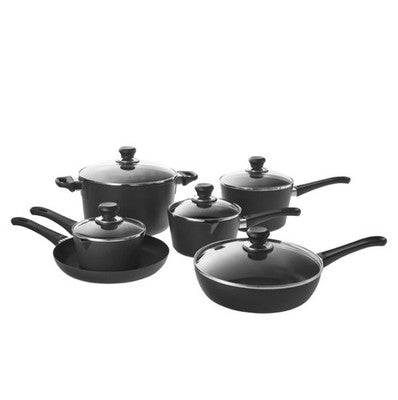 NEW SCANPAN Classic 11 Piece Deluxe Nonstick Cookware Set Pans Pots Lids Deluxe