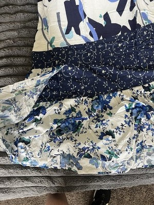 NWT AVANI DEL AMOUR 3X Plus Size Maxi Dress Long Flowy Blue Floral HBT812 3X