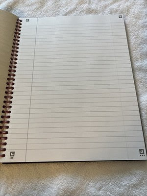 John Dickinson Black N' Red Perforated Notebook 70 Sheet 8x11â Ruled Optik Paper