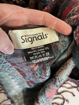 NEW Exclusively For Signals Jessebelle Jeweltone Scarf Wrap HBZ757 Turquoise Red