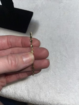 NEW Gold Bangle Bracelet Twisted Quality Fashion Jewelry Valentines Anniversary