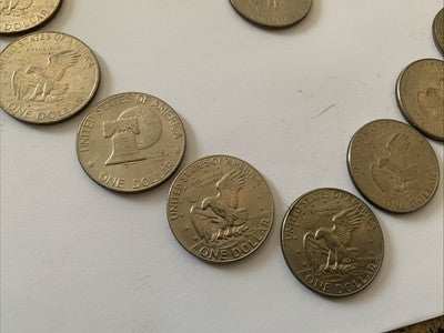 LOT Of 15 ~ Ike Silver dollars 1972 1974 1978 1776-1976 Bell Eagle Coins Collect