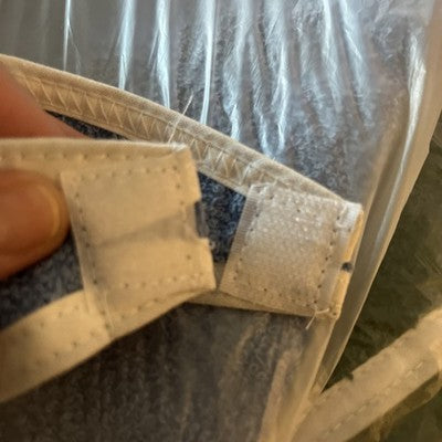 3 Pack BLUE Terry Cloth Adult Bibs/Senior Meal Time Clothing Protector