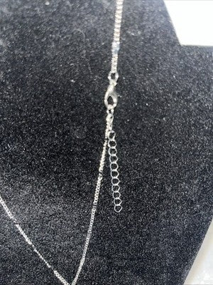 NEW 19â Women's Silver Heart Pendant Necklace Fashion Jewelry Quality Valentines