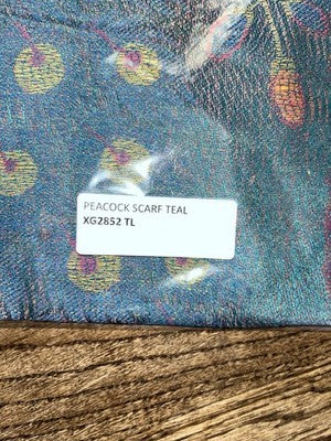Magic Scarf Peacock teal XG2852TL Pashmina Style Shawls Scarfs Fringe 72âx27â