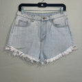 Wild Fable SMALL S Cut Off Shorts Light Wash Denim Frayed Bottom Fray Button Up