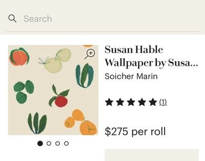 NEW DESIGNER Fruits & Veggies by Susan Habel double roll wallpaper High End Nice