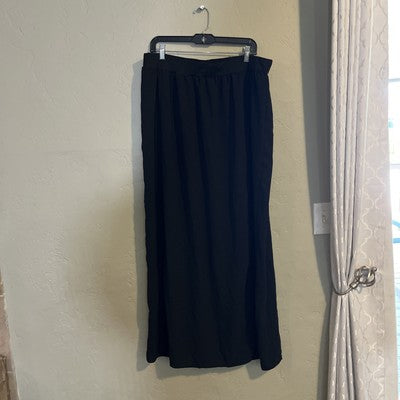 SHEIN Curve 3XL Long Black Skirt Side Slits Plus Size Lightweight Long Flowy