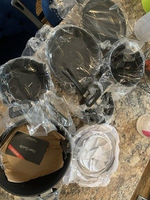 NEW SCANPAN Classic 11 Piece Deluxe Nonstick Cookware Set Pans Pots Lids Deluxe