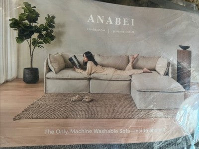 Anabei V2 Box2A Sofa Cover Storm Gray - Ash - 106 New Couch Replacement Slip Top