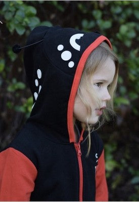 NWT Doodle pants ladybug hoodie 4T Backpack Attached Red Black Jacket Coat Kids