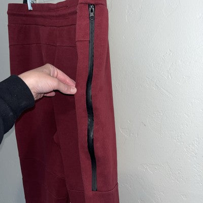 Royal Blue Men's Sweat Pant Solid Stretch Drawstring cuff leg 3XL Maroon Zippers