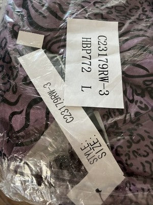 NWT Oopera Reversible Jacket LARGE Style J2302RW-3 Purple/Black Leopard Cheetah