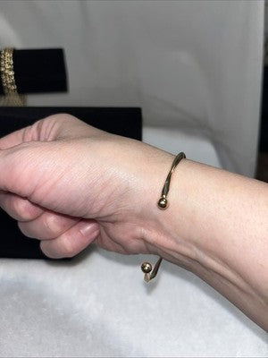 NEW Gold Bangle Bracelet Twisted Quality Fashion Jewelry Valentines Anniversary