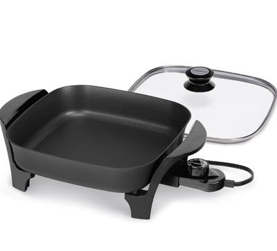 NEW Presto Black 11-inch Electric Skillet with Glass Lid 06626 Stay Cool Knob