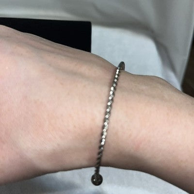 NEW Silver Bangle Bracelet Twist Quality Fashion Jewelry Valentines Anniversary
