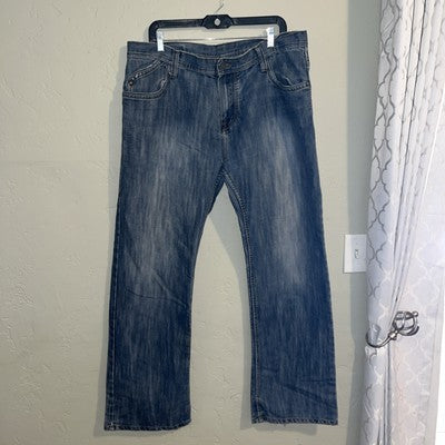 Vintage BLK Jeans 38x32 Blue Denim Distressed Faded Y2K Grunge 90s Style Teen