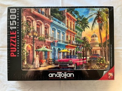 NEW PUZZLE Anatolian Havana Sunset 1500 Piece Puzzles 4574 Jigsaw Pink Car