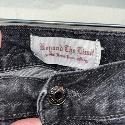 Beyond The Limit Jeans 44 X 33 Black Baggy Wide Leg Y2K 90s Grunge Teen Style