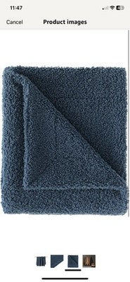 NWT HiEnd Accents Teddy Throw Blanket 50x60â Midnight Blue Boucle Throw Blanket