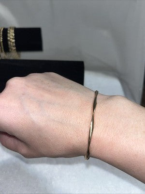 NEW Gold Bangle Bracelet Twisted Quality Fashion Jewelry Valentines Anniversary