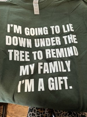 NEW T-Shirt Gildan Large Christmas Funny Lighthearted Joke Humor Remind Family