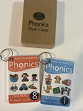 Totority Phonics Set 1 & 8 Spelling Cards Matching Letter Flash Cards w/Rings