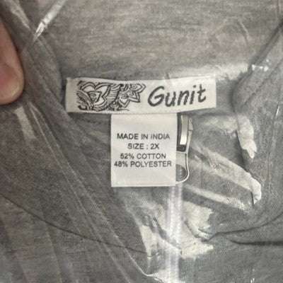 Gunit Womens 2X Sweat Suit 2 Piece Set Jogger Track Suits for Women Set Grey