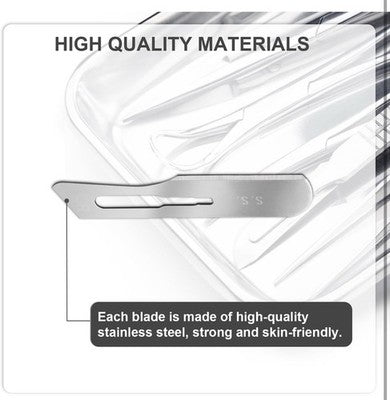 10R Dermaplane Blade Sterile Surgical Blades Stainless Steel Scalpels Box Of 100