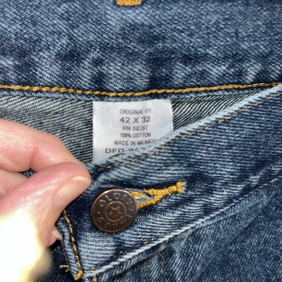 Vintage Faded Glory Jeans 42x32 Wide Leg Blue Baggy Y2K Grunge Street Menâs Teen