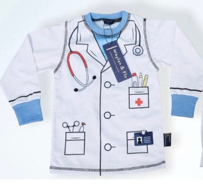 Waylon and Flo career pajamas Doctor Dr Boys Girls 5/6 Sleepwear 2-piece Cute