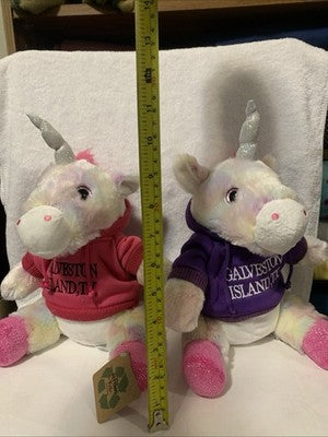 The Petting Zoo Plush Unicorn Galveston Texas Removable Hoodie Purple Plushie