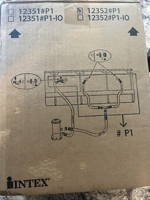Intex Pool Pump Kit Model 12352#P1 with Hoses and Fittings â New in Box