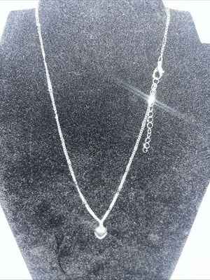 NEW 19â Women's Silver Heart Pendant Necklace Fashion Jewelry Quality Valentines