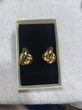NEW Gold Tone Trendy Twist Knot Hoop Stud Earrings Fashion Jewelry Cute Quality