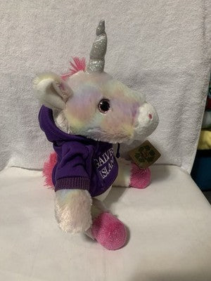 The Petting Zoo Plush Unicorn Galveston Texas Removable Hoodie Purple Plushie