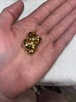 NEW Gold Tone Trendy Twist Knot Hoop Stud Earrings Fashion Jewelry Cute Quality